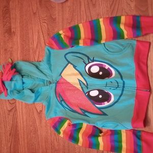 My little pony rainbow dash girls costume hoodie